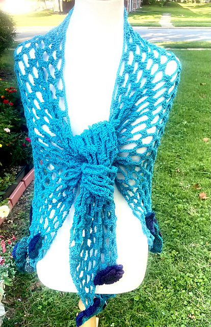 Best Falling Flowers Shawl Pattern