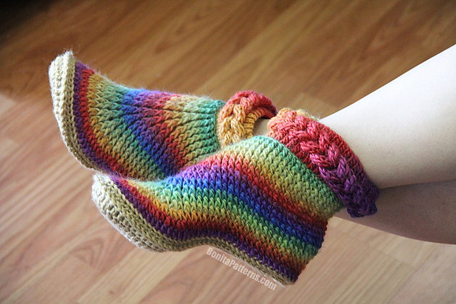 Knit-Look  Braid Stitch Boots
