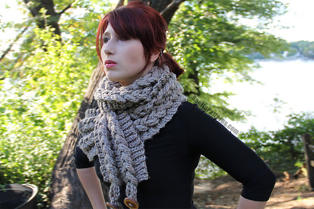 Knit-Look Braid Stitch Scarf