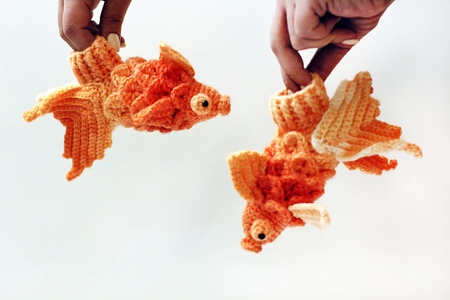 Crocodile Stitch Goldfish Baby Booties