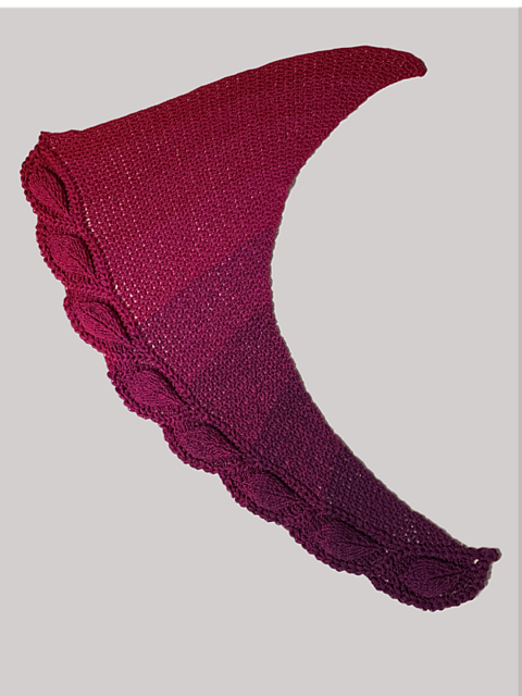 Embossed Leaves Vortex Shawl