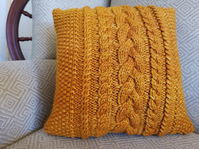 Cabled Collective Pillow