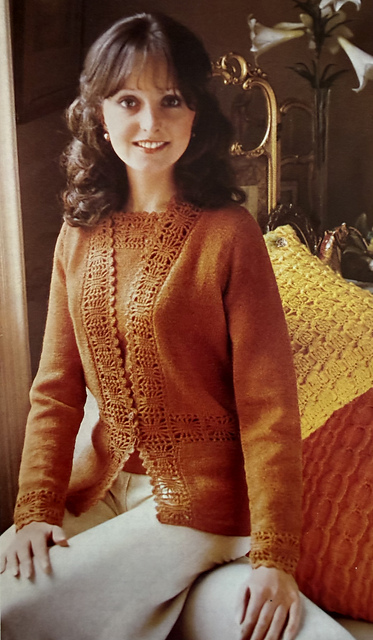 Crochet Knit Twinset Cardigan