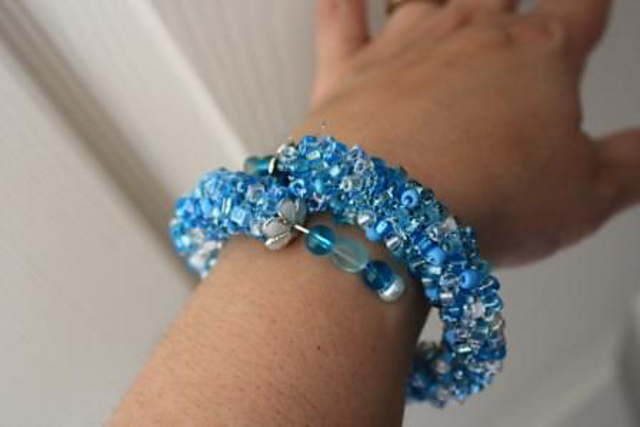 Confetti Bead Spiral Bracelet