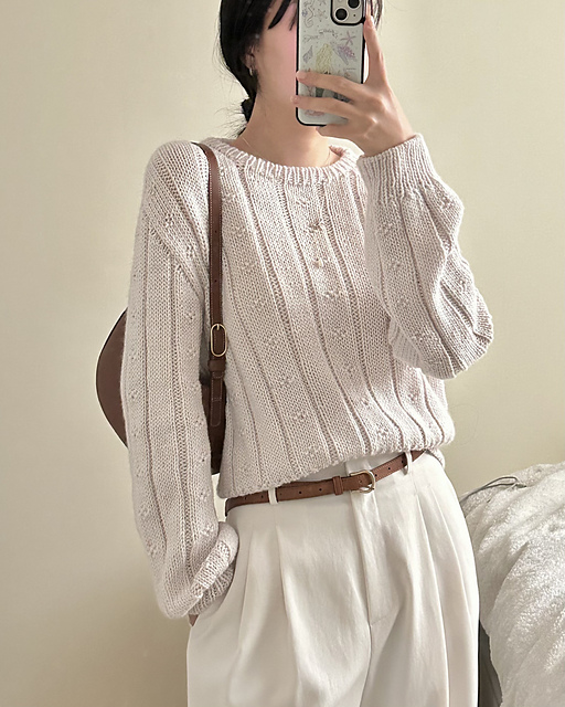「Ririii 」NKNIT pattern pullover sweat Midnight Jumper Knitting Pattern – Short Turtleneck