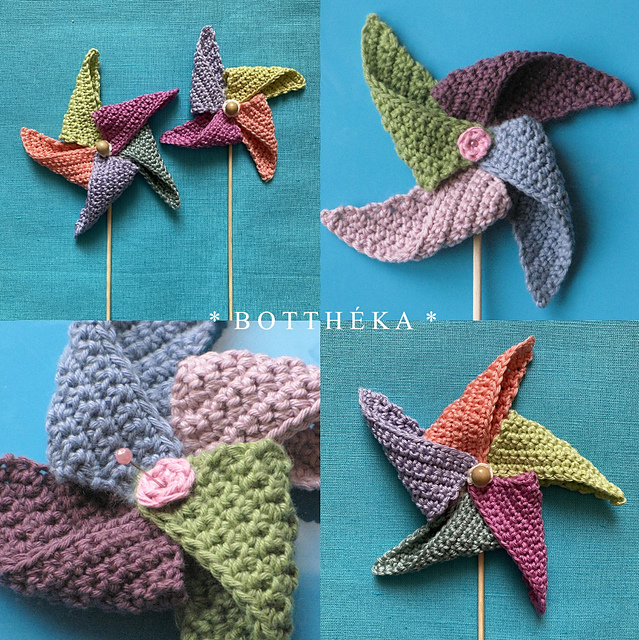 2 Multicolor Pinwheels Decoration