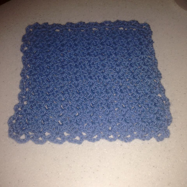 Lacy Slant Stitch Dishcloth
