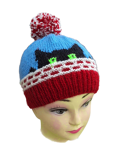 Kitten bobble hat