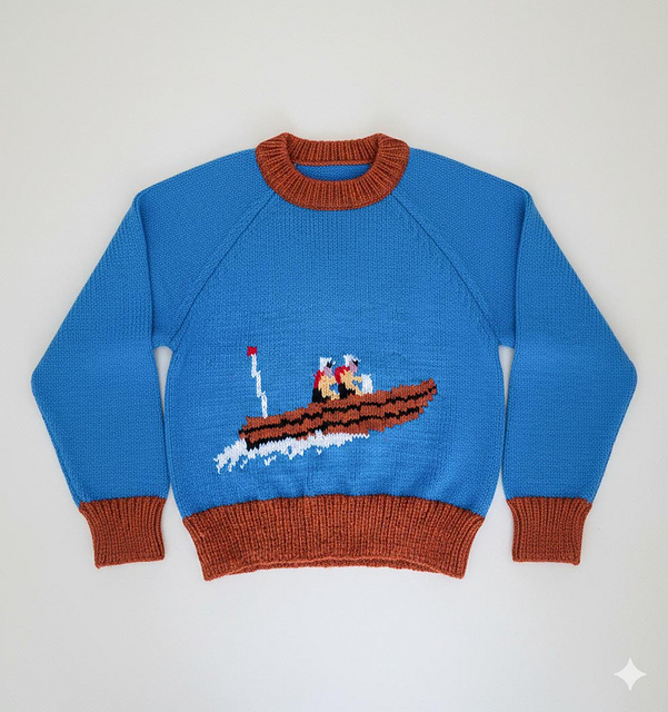Lifeboat and anchor sweater
