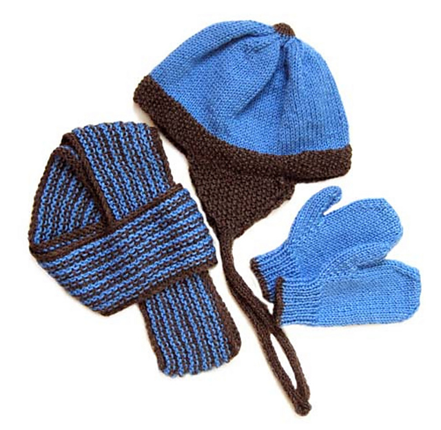 Child's hat scarf & mittens