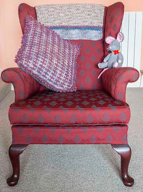 Two colour sparkly cushion