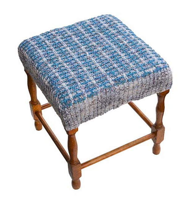 Sparkly foot stool cover