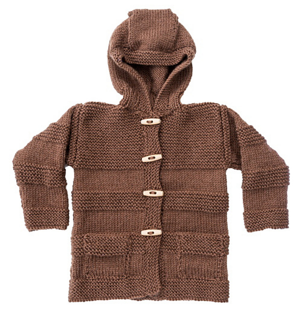 Duffle coat with hood & pockets