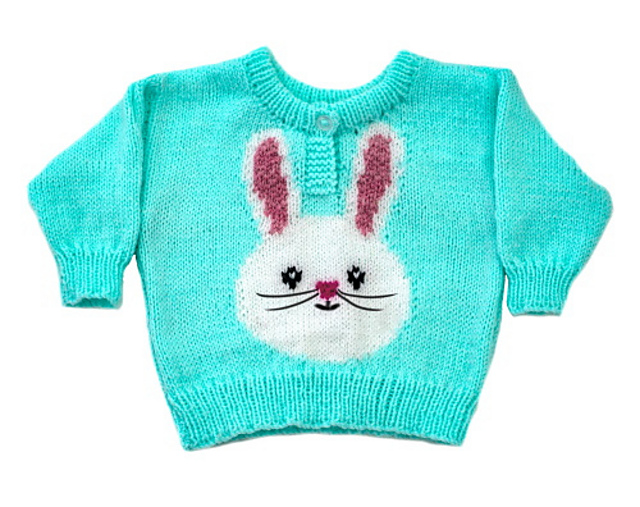 Rabbit head baby sweater