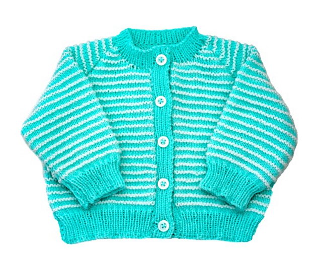 Striped baby cardigan