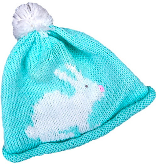 Baby's rabbit motif hat