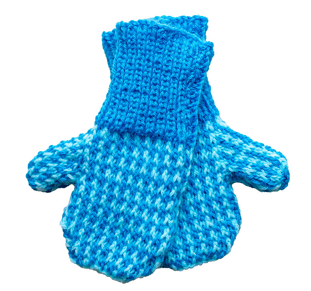 Two colour mittens