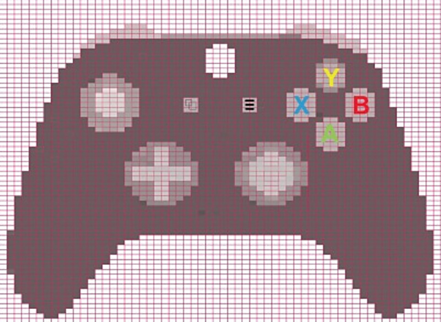 x box motif sweater