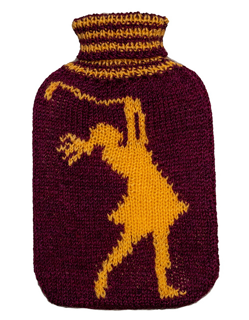 Golfer hot water bottle cover