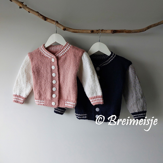 Letterman Jacket 8 sizes Aran Weight Yarn
