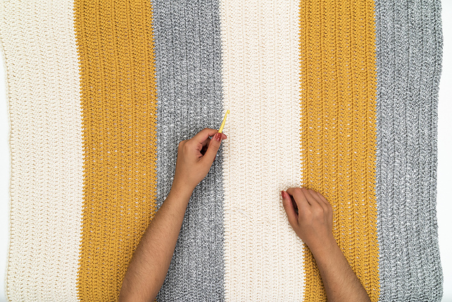 Striped Spring Baby Blanket