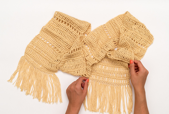 Lightweight Fringe Scarf / Headwrap / Belt