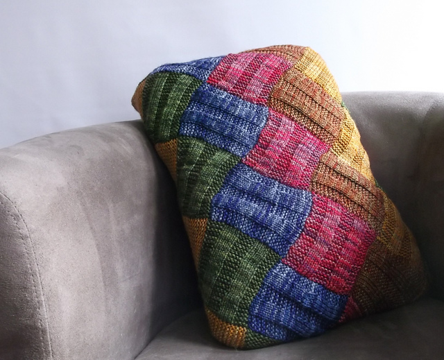 Entrelac pillow cover