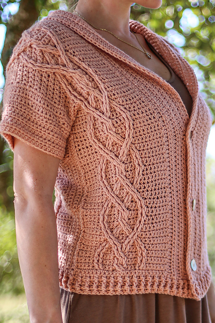 Cabled Bowler Cardigan