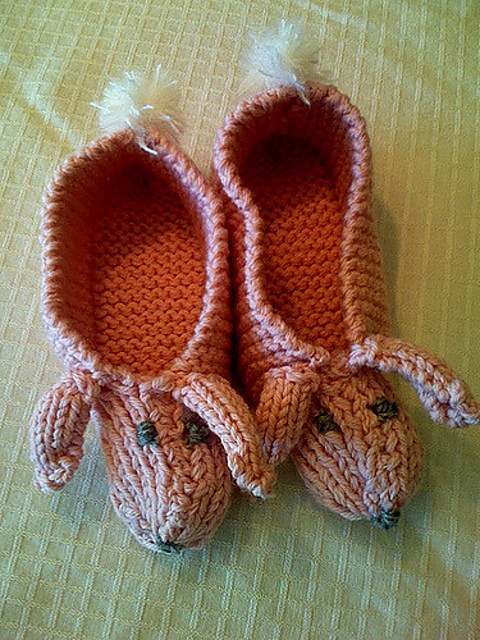 Pink Bunny Slippers