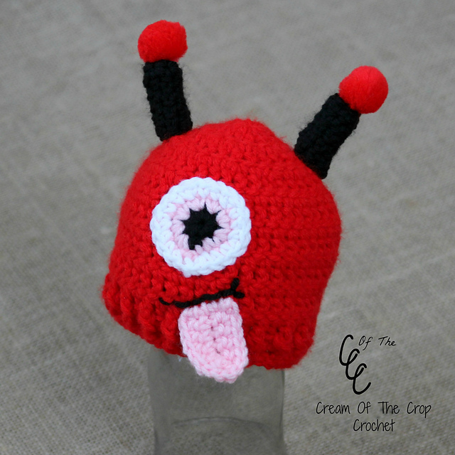 Preemie/Newborn Valentine's Monster Hats