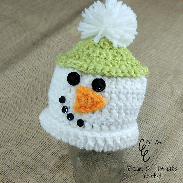 Preemie Snowman Pom Pom Hat
