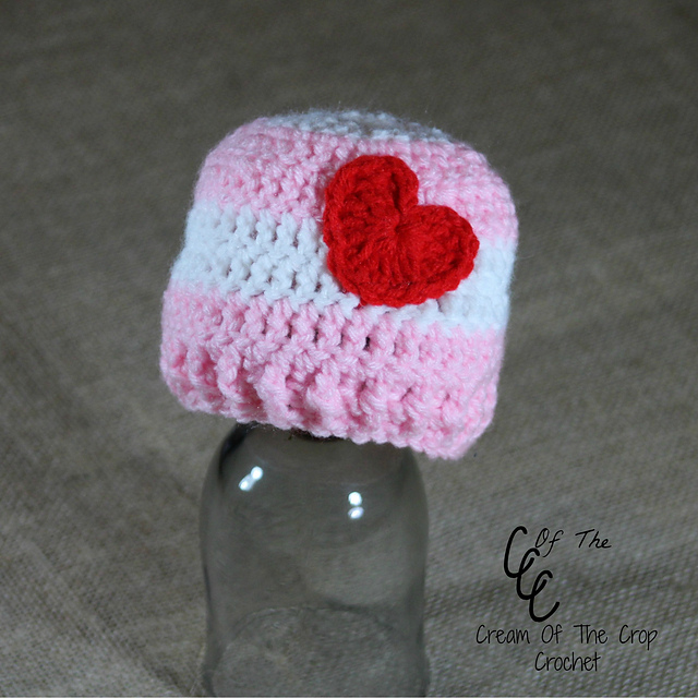 Preemie/Newborn Valentine's day hats