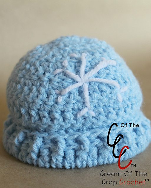 Preemie/Newborn Snowflake Hats