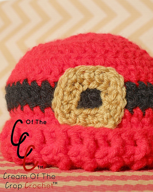 Preemie Newborn Santa Belt Buckle Hats