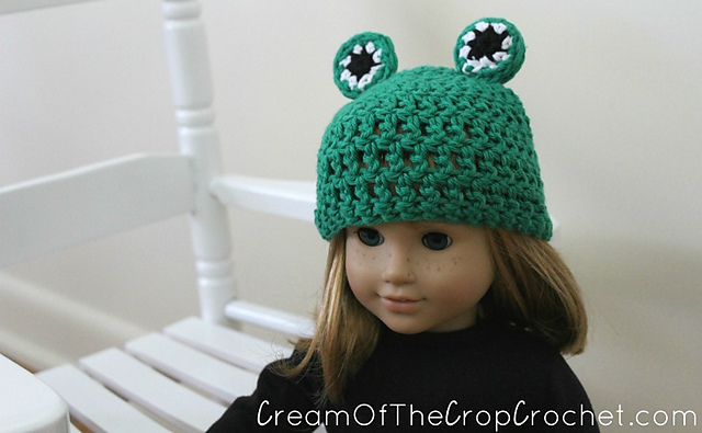 18 Inch Doll Frog Hat