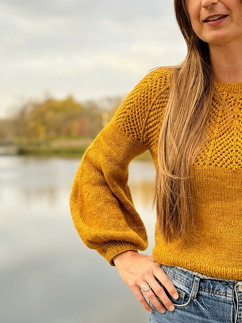 Ravelry: Gold Shoulder Sweater pattern by Brienne Moody