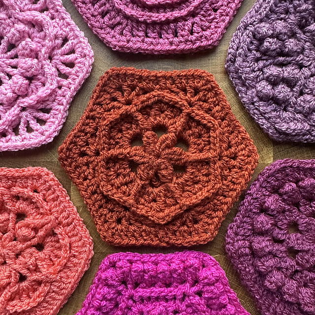 All the hexies: Brick Red
