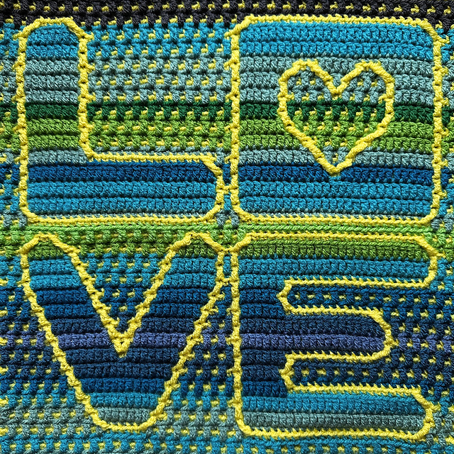 Temperature Blanket: Festive LOVE