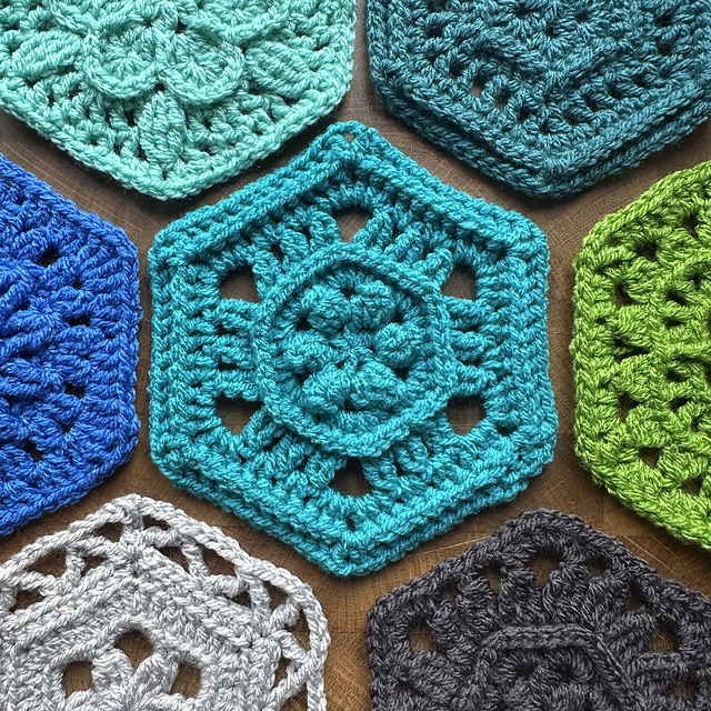 All the Hexies: Ocean blue
