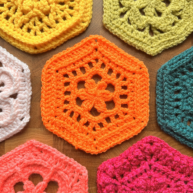 All the hexies: Neon Orange