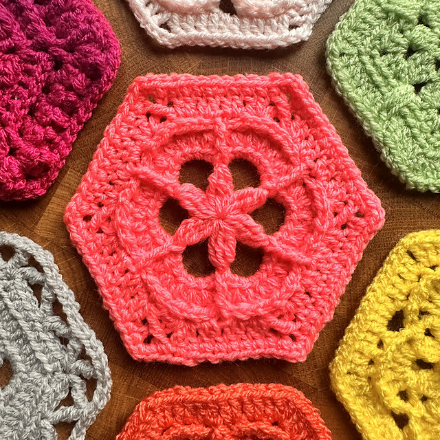 All the hexies: Neon Pink