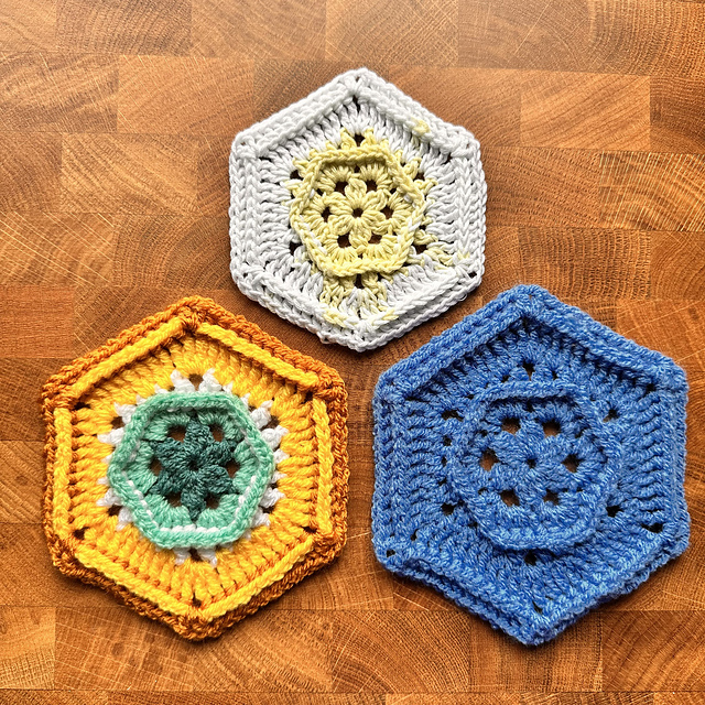 All the hexies: Cerulean blue