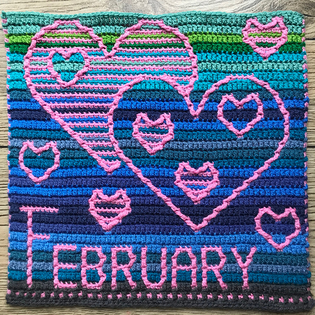 Temperature Blanket: February