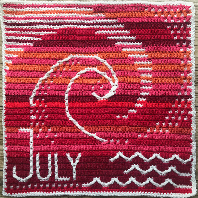 Temperature Blanket: July