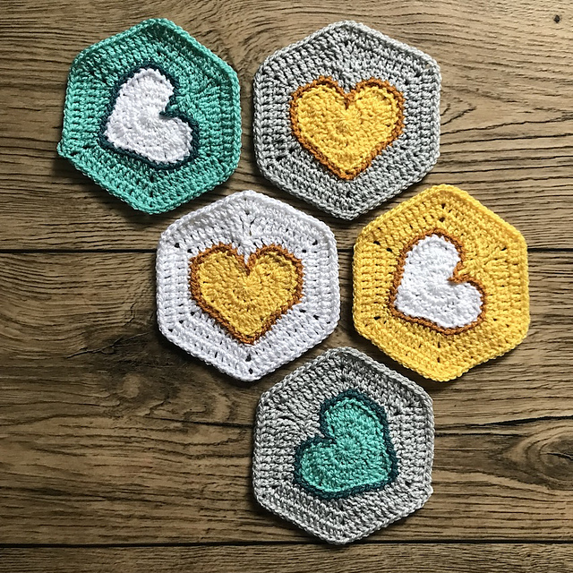 All the Hexies: Heart in the middle