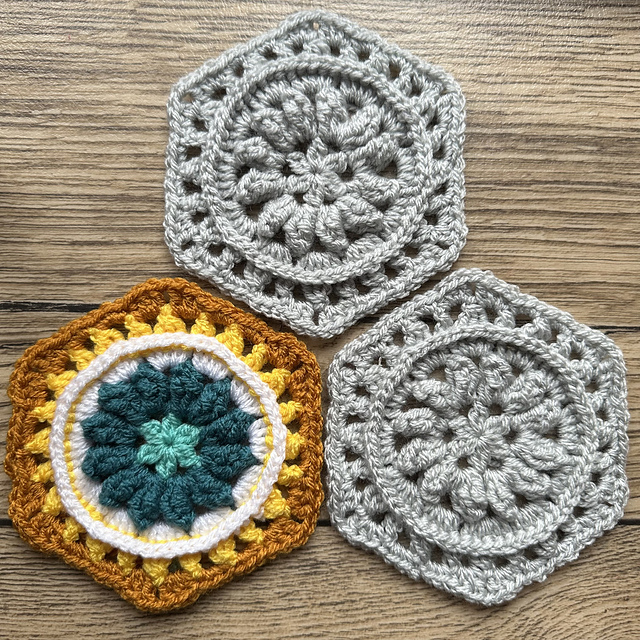 All the hexies: Grey