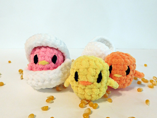 Plush Chicks and Eggs Set