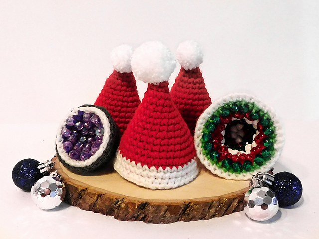 Santa Hat Crystal Geode