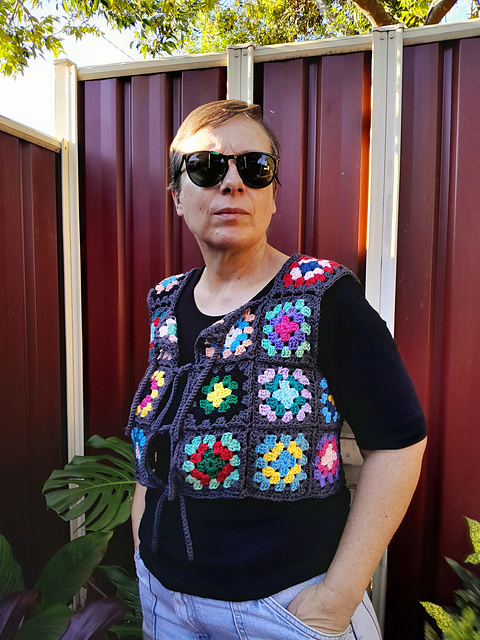 Ravelry: Beginner granny bolero vest pattern by Sharlene Martin