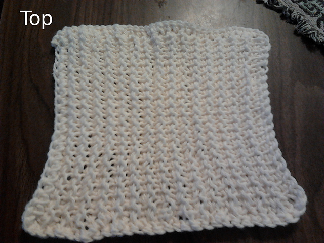 Fake Knit Dishcloth